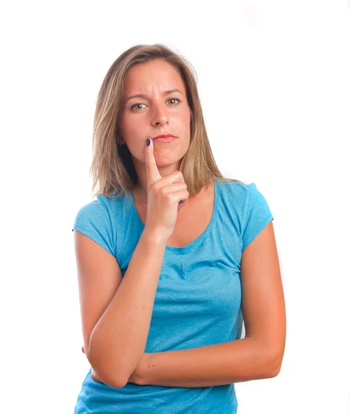 Young girl thinking — Stock Photo, Image