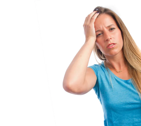 Ragazza depressa posa — Foto Stock