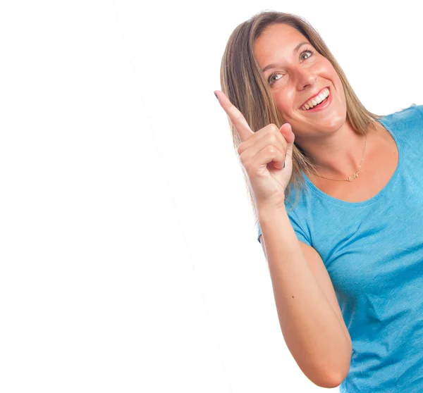 Chica joven celebrando — Foto de Stock