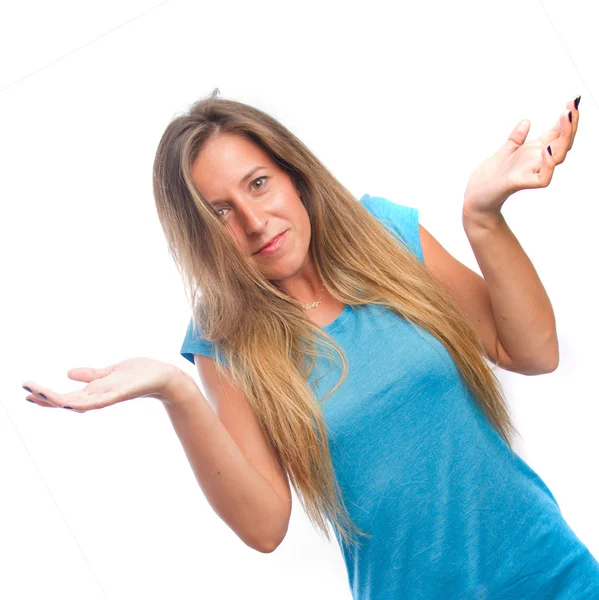 Doubtful girl posing — Stock Photo, Image