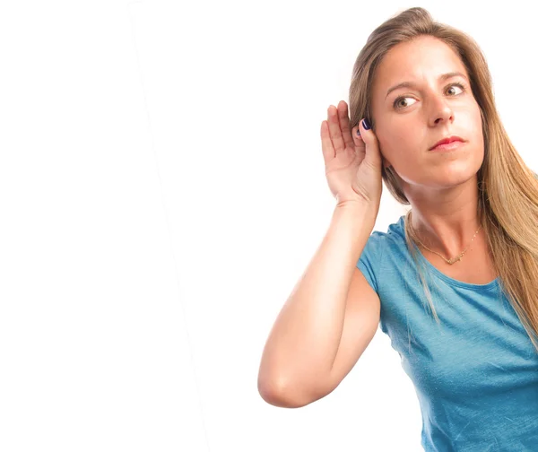 Girl listening — Stock Photo, Image