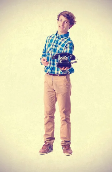 Teenager showing a phone — Stock Photo, Image