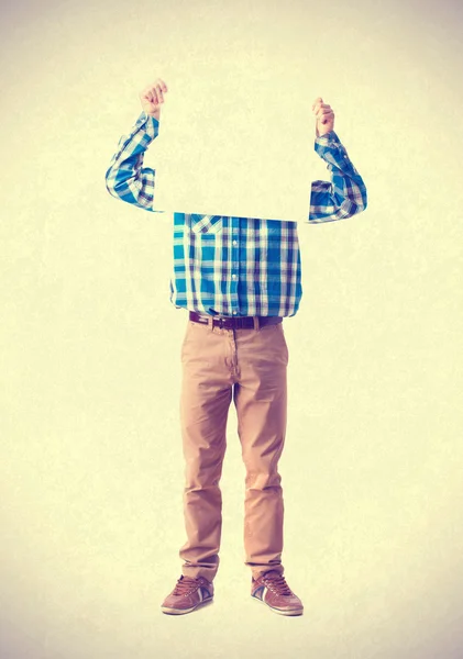 Teenager holding a placard — Stock Photo, Image