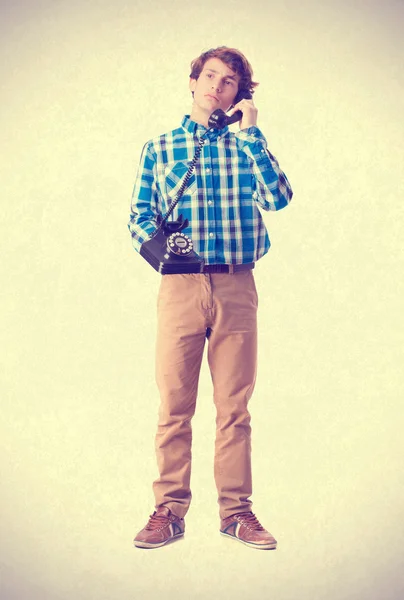 Teenager talking on phone — Stock Photo, Image