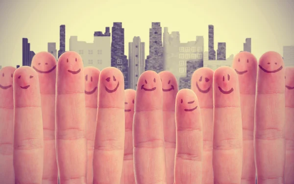 Fingers smiling — Stock Photo, Image