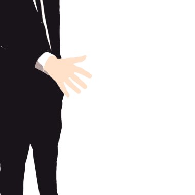 işadamı karikatür asalakla el