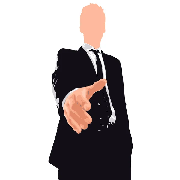 Homme d'affaires serrant la main — Image vectorielle