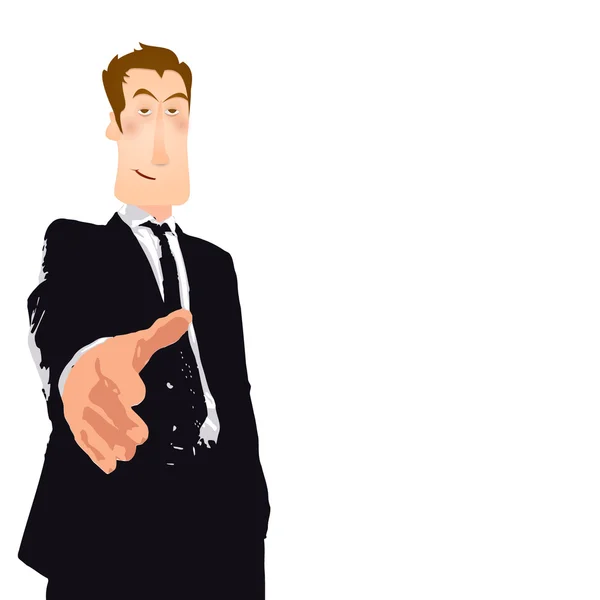 Businessman shake hand gesture — Stock Vector