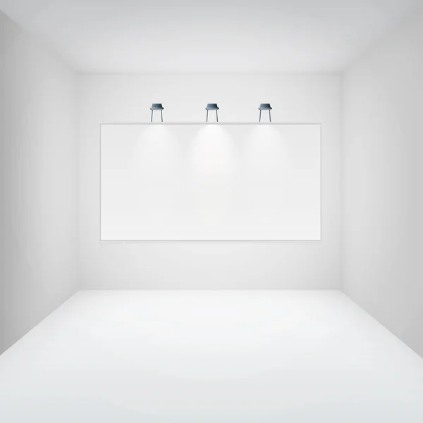 Chambre vide et panneau d'affichage — Image vectorielle