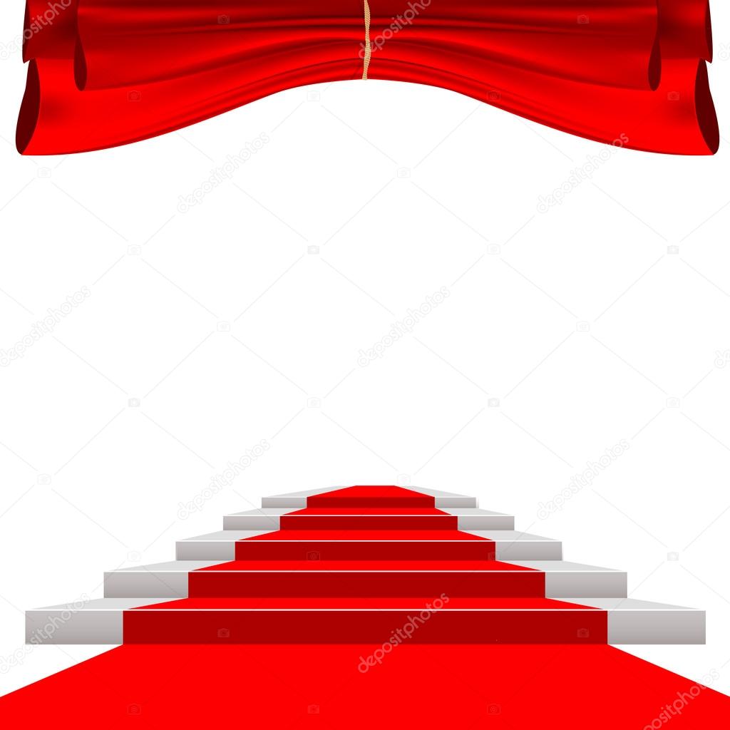 red curtain and red carpet