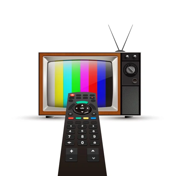 Remote control and tv — Stock Vector