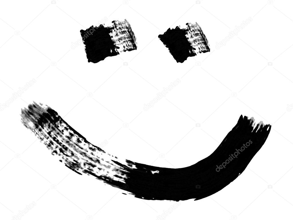 Smile or smiley face drawn