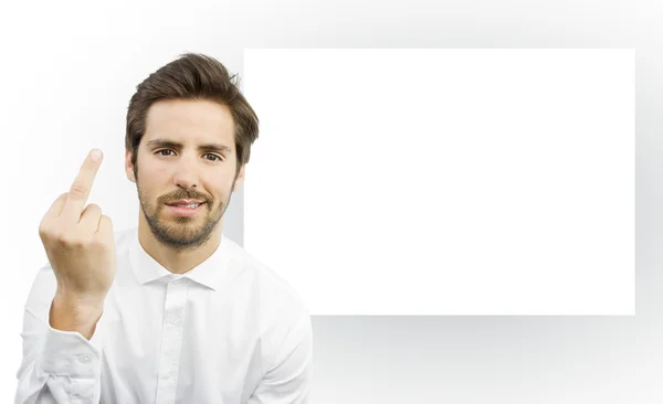 Hombre con textura de desacuerdo — Foto de Stock