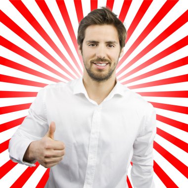 tüm doğru hareketi ile genç adam