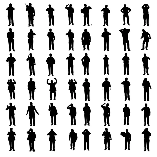 Black people silhouettes — Stock Vector