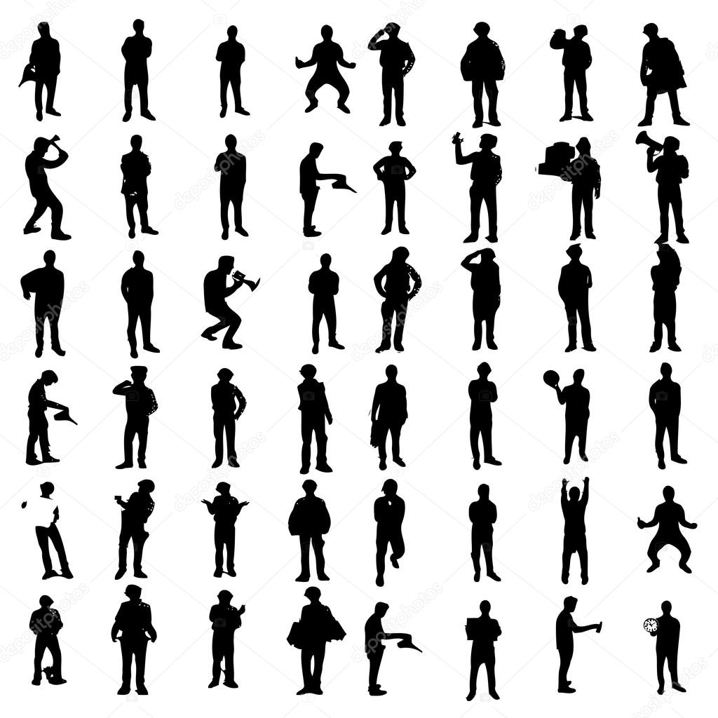 Black people silhouettes