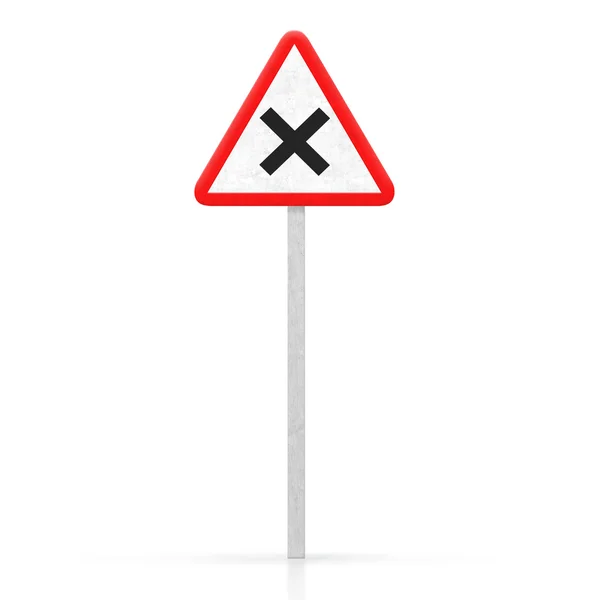 X danger road sign — Stock Photo, Image