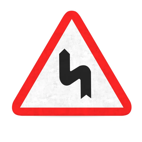 Dangerous Curves road sign — Stock Photo, Image