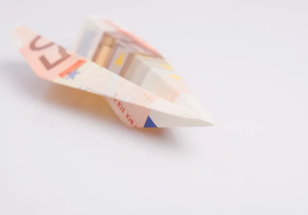 Bill plane. fifty euros — Stock Photo, Image