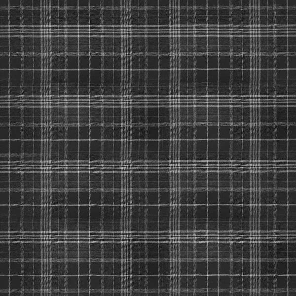 Black plaid fabric texture — Stock Photo, Image