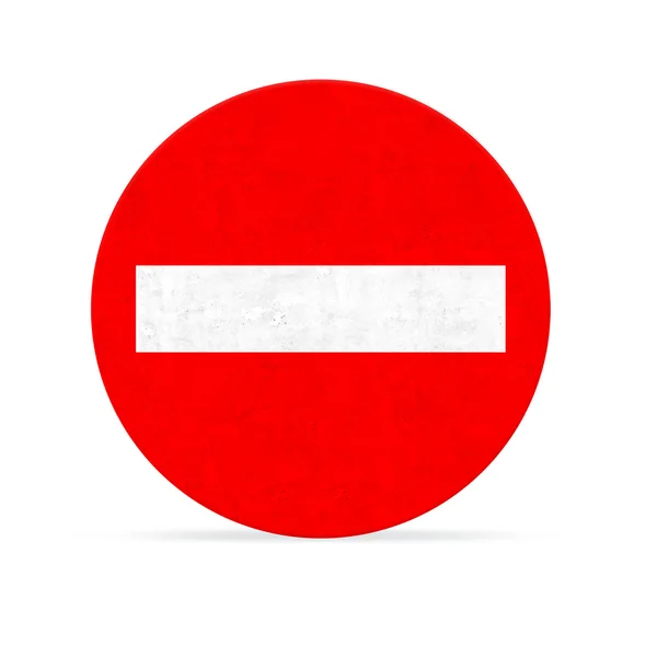 Prohibited way road sign — Stock Photo, Image
