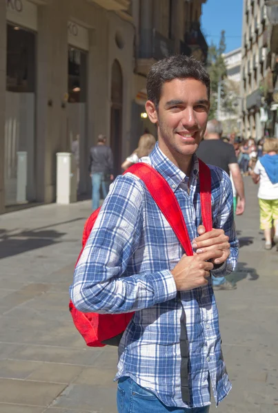 Student in the street — Stock Photo, Image