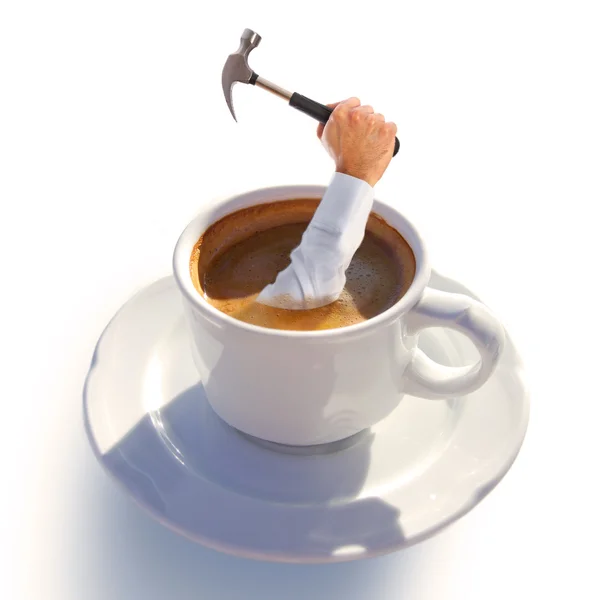 Koncepcja pracy i kawa — Zdjęcie stockowe