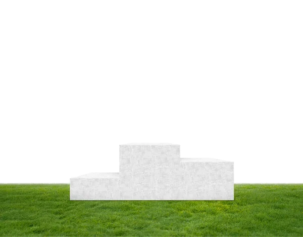 Podium op gras — Stockfoto