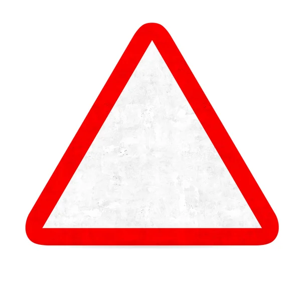 Empty danger road sign — Stock Photo, Image