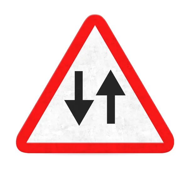 Two-way road sign — Stock Photo, Image