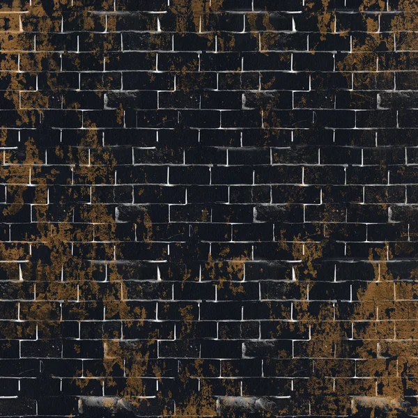 Black brick wall texture — Stock Photo, Image