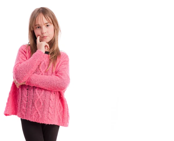 Young girl thinking — Stock Photo, Image