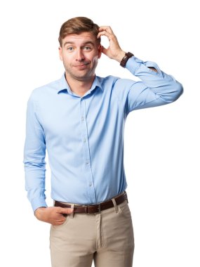 sarışın adam şüphe