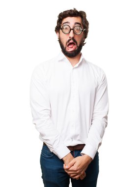 şaşırmış aptal adam