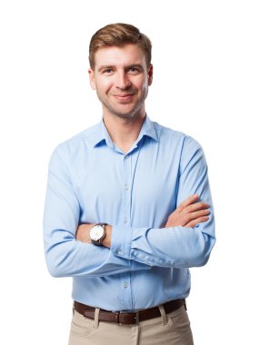 sarışın memnun adam