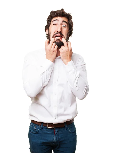 Crazy man crying — Stock Photo, Image