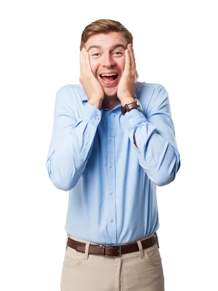 Satisfied blond man — Stock Photo, Image