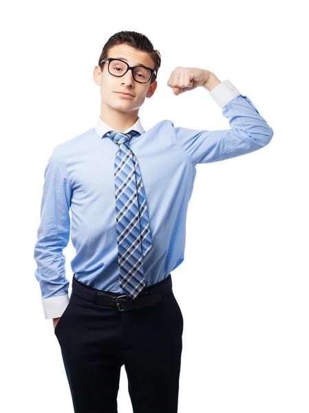 Businessman strong gesture — Stock Photo, Image