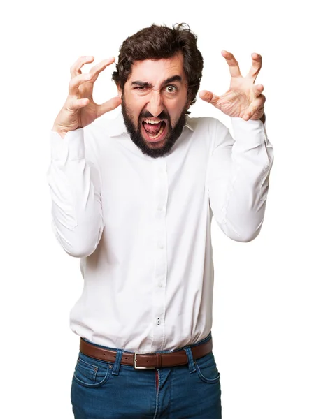 Crazy angry man — Stock Photo, Image