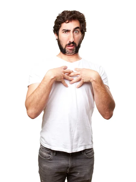 Crazy confused man — Stock Photo, Image