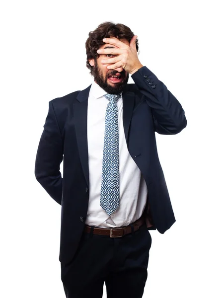 Scared businessman — Stock Photo, Image