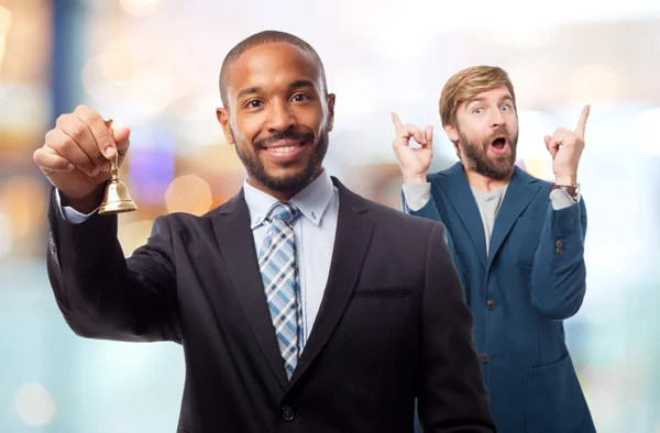 Joven fresco negro hombre con una campana — Foto de Stock