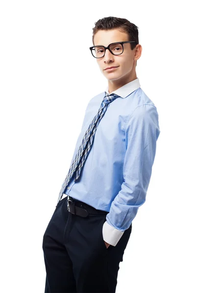 Businessman proud boy — Stock Photo, Image