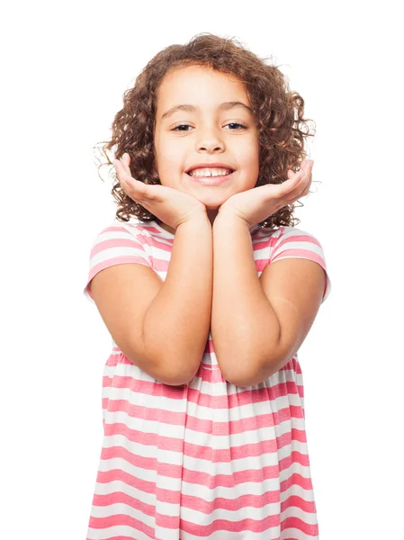 Black pleased girl — Stock Photo, Image