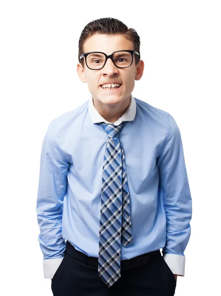 Crazy businessman boy — Stock Photo, Image