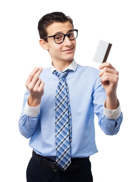 Podnikatel s kreditní kartou — Stock fotografie