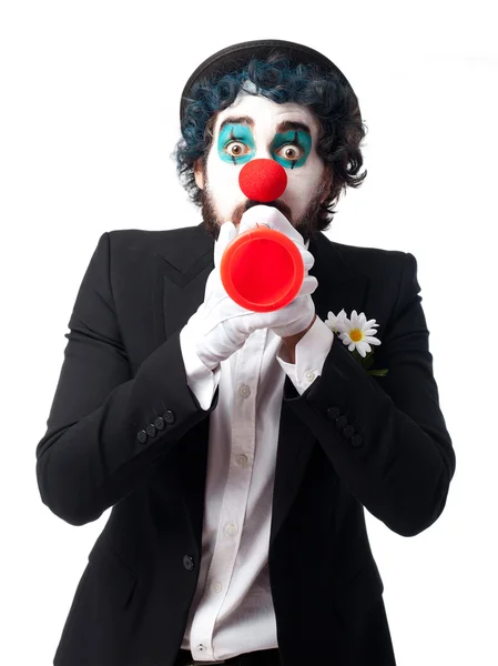 Clown i ett parti — Stockfoto