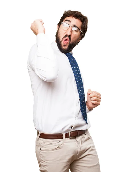 Zakenman dansen — Stockfoto