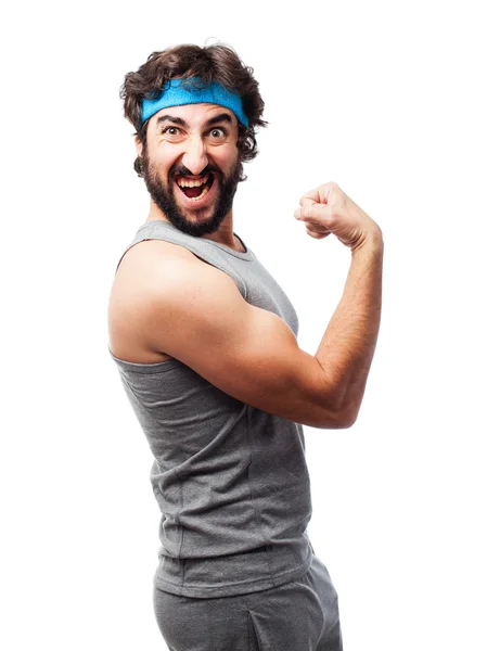 Crazy strong man — Stock Photo, Image