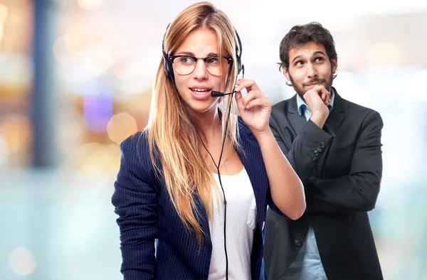 Concepto de secretaria joven mujer cool —  Fotos de Stock